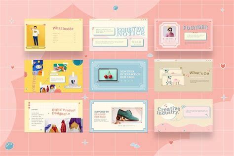 an assortment of business cards on a pink background