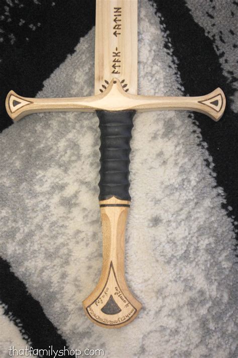 Anduril Aragorn's Sword Lotr-inspired Wood Sword of - Etsy