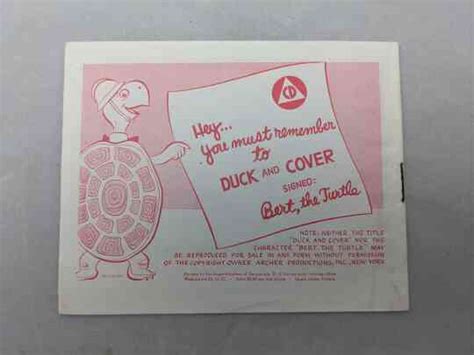 Bert the Turtle Says Duck and Cover | The Military Ration Museum Archives