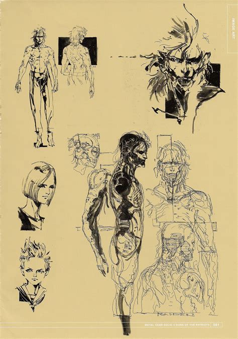 Concept drawings for MGS4 Raiden | Metal gear, Metal gear solid, Gear art