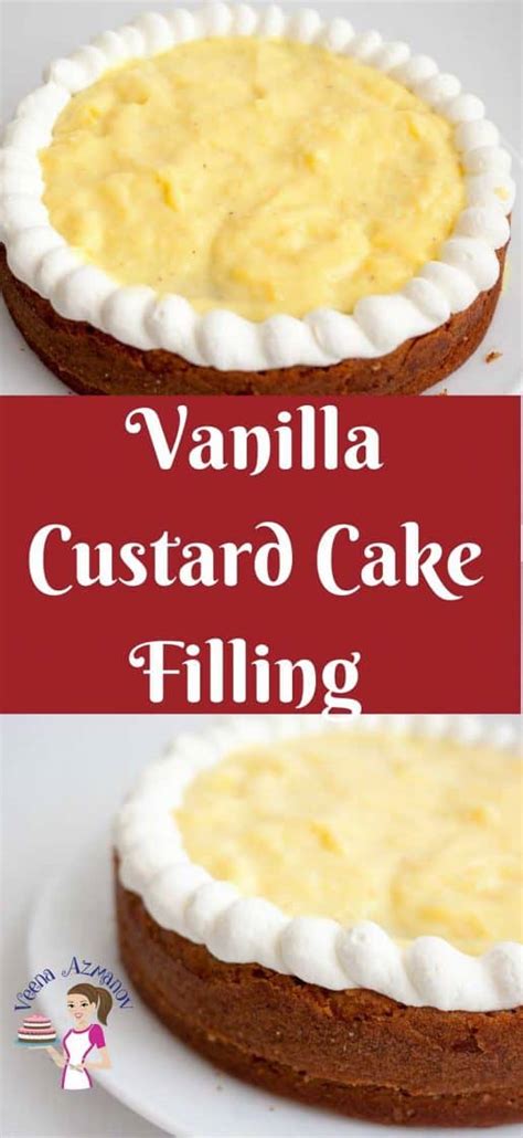 Vanilla Custard Cake Filling or Pastry Cream Filling - Veena Azmanov