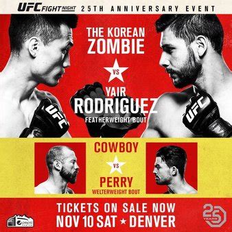 UFC Fight Night 139: Korean Zombie vs. Rodriguez | MMA Event | Tapology