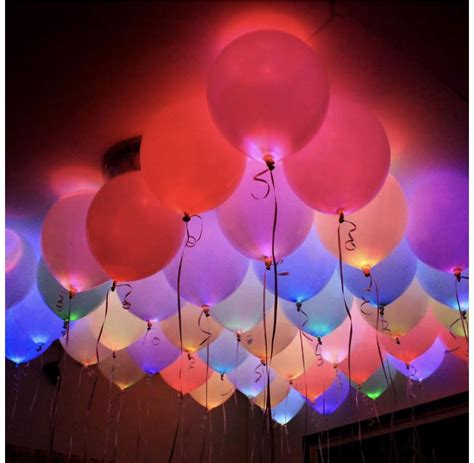 GLOW IN THE DARK BALLOON DECORATIONS | Led balloons, Light up balloons, Balloon lights