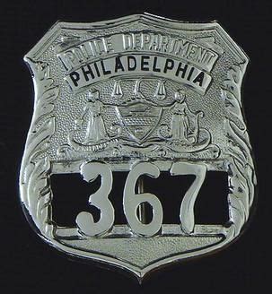 US State of Pennsylvania, City of Philadelphia Police Department Badge ...