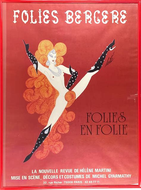 Lot - VTG FRENCH ART DECO "FOLIES BERGERE" ERTE POSTER