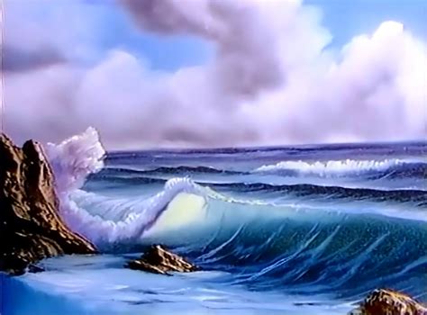 Bob Ross Painting - Surf's Up - I just love to watch Bob Ross paint :) | Bob ross paintings, Bob ...