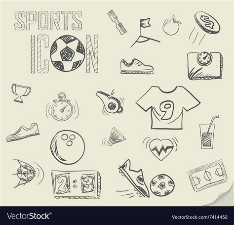 Soccer doodles Royalty Free Vector Image - VectorStock