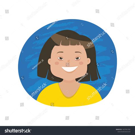 Vector Down Syndrome Girl Concept Cartoon Stock Vector (Royalty Free ...