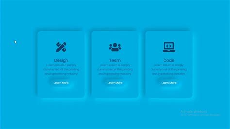 CSS Neumorphism Card Design | CSS Neumorphism Card UI Hover Effects ...