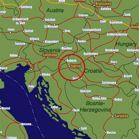 Croatia Map Europe Zagreb – Topographic Map of Usa with States