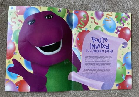 1996 BARNEY'S BIG SURPRISE Souvenir Program Cute - Etsy