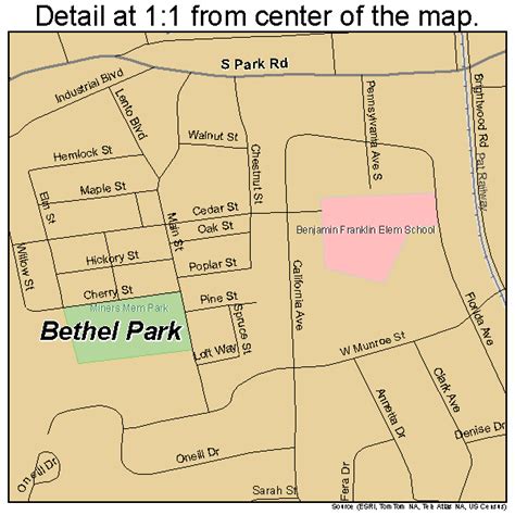 Bethel Park Pennsylvania Street Map 4206064