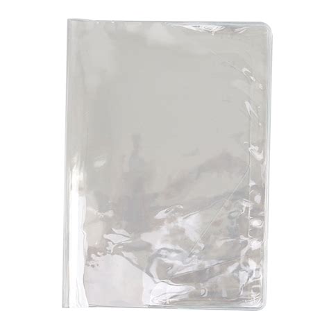 Clear PVC Notebook Cover Fit for Majority Loose-leaf Notepad Scrapbook A6/A5 Size Book Novel ...