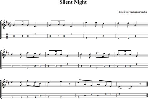 Silent Night Dulcimer Tab and Sheet Music