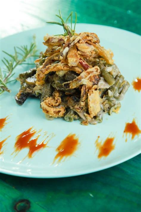 Fresh Green Bean Casserole with Mushrooms - Scrambled Chefs