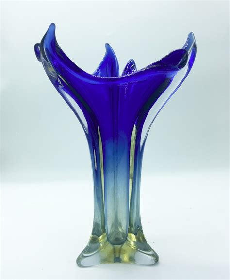 1960's Blue Murano Glass Vase | #142467