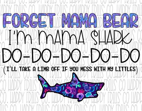 Mama Shark With Pattern Png Instant Download Mama Design/ | Etsy