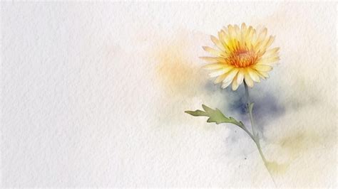 Premium AI Image | Watercolor painting of a yellow daisy