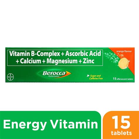 Berocca Orange Energy Vitamins Effervescent Tablets 15s | Lazada PH