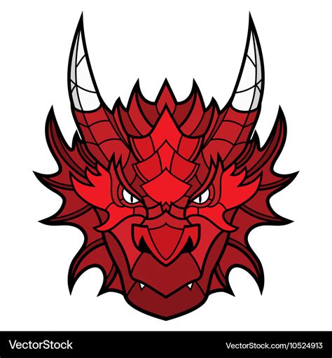 Dragon head mascot Royalty Free Vector Image - VectorStock