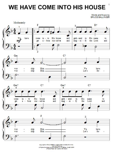 We Have Come Into His House | Sheet Music Direct