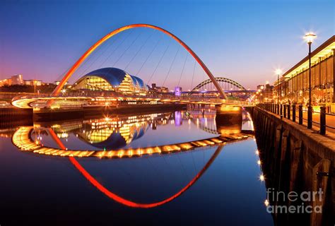 Newcastle upon Tyne skyline and Millennium bridge, England by Neale And ...