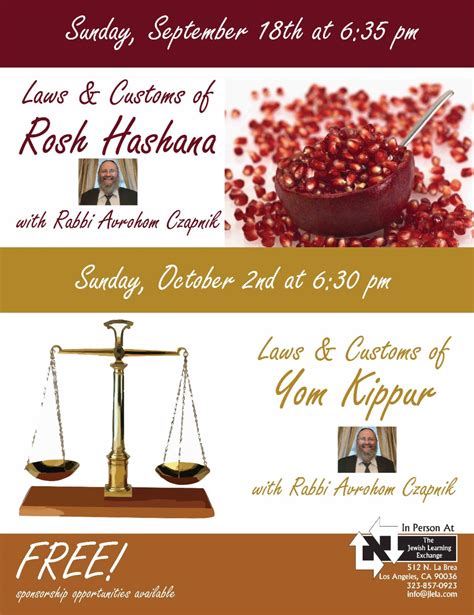 Laws and Customs of Yom Kippur with Rabbi Avrohom Czapnik