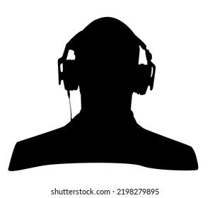 Man Headphones Black Silhouette Vector Simple Stock Vector (Royalty Free) 2198279895 | Shutterstock