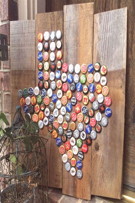 Great State beer bottle cap art from TexasGreat State beer bottle cap art from TexasHandmade ...