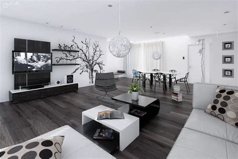 Black And White Interior Design Ideas: Modern Apartment By ...