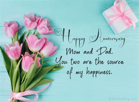 150+ Wedding Anniversary Wishes For Parents - WishesMsg