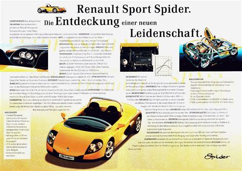 1996 Renault Spider Sport brochure