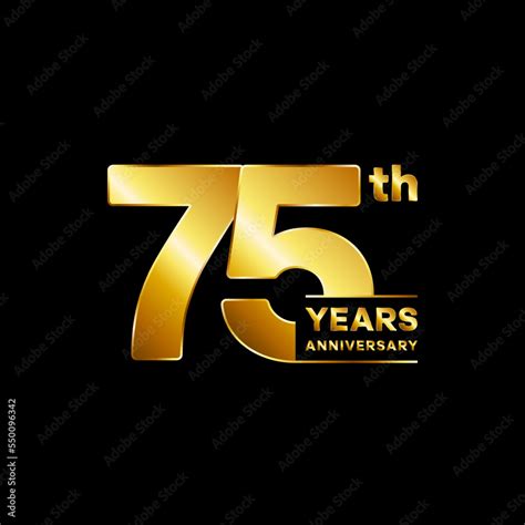 75th Anniversary. Anniversary Celebration Logo design, Logo Vector Illustration Stock Vector ...