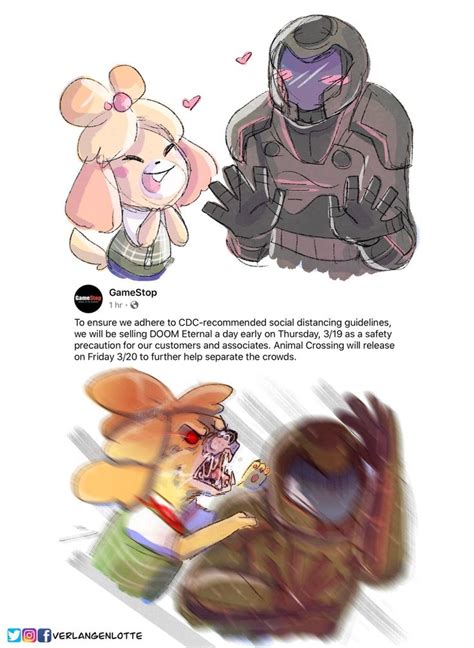 From friends to enemies | Doomguy and Isabelle | Animal crossing memes, Animal crossing funny ...