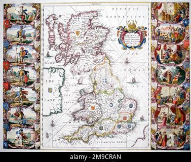 Anglo-Saxon Heptarchy Map of the Kingdoms of England Stock Photo - Alamy