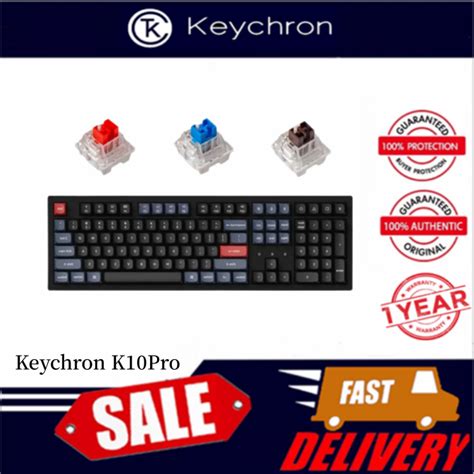 Keychron K10 Pro QMK ผ่าน RGB ไร้สายบลูทูธคีย์บอร์ดแบบกลไก HotSwap | Lazada.co.th