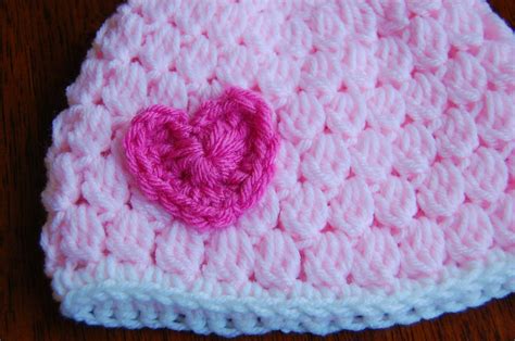 Free Girl's Crochet Hat Pattern with Heart