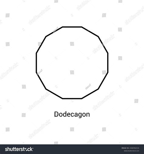 Dodecagon Shape Regular Polygon Euclidean Geometry Stock Vector (Royalty Free) 2160762131 ...