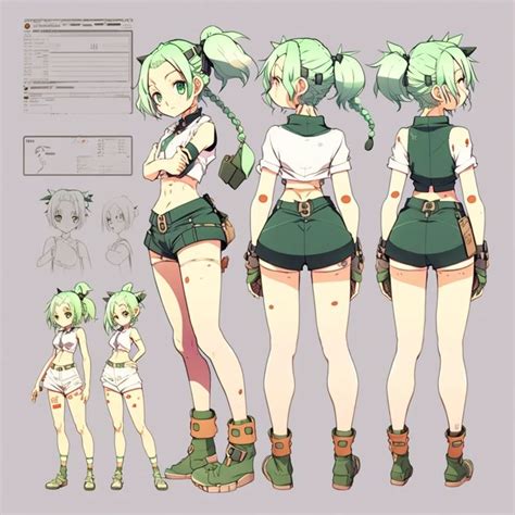 Anime character sheet : midjourney Boy Character, Character Poses, Female Character Design ...