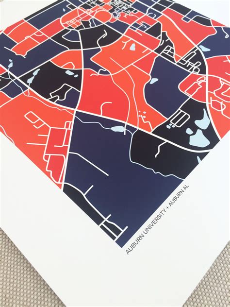 Auburn University Map Print - Etsy