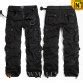 Black Hiking Cargo Pants for Men CW100017