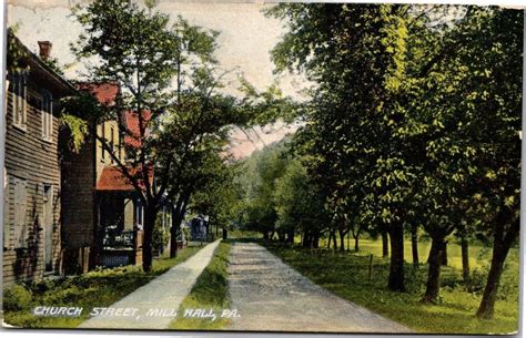 Church Street, Mill Hall Pennsylvania Street Scene Early 1900s Postcard J01 | United States ...