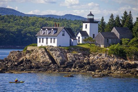 Indian Island Lighthouse, Rockport, Maine | Island lighthouse ...