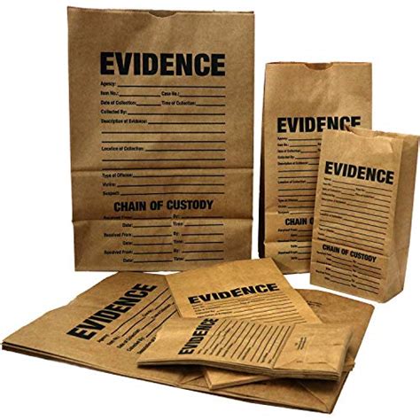 Paper Evidence Bags Sample Pack of 15 - Crime Scene Forensic Supply Store