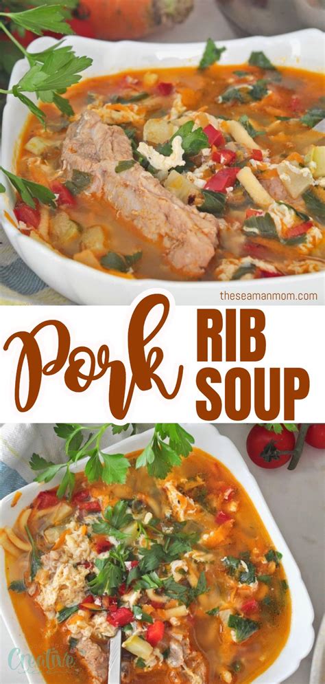 PORK RIB SOUP Recipe With Egg Noodles - Easy Peasy Creative Ideas