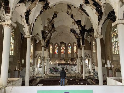 Abandoned church covered in graffiti : r/AbandonedPorn