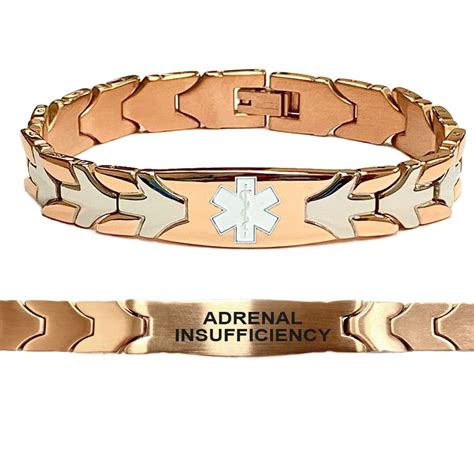 Adrenal Insufficiency Rose Gold and Silver Chevron Arrow Medical Alert ...