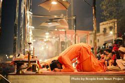 Hindu Men Praying Outdoor At Night - Free Photo (4mKnW0) - Noun Project