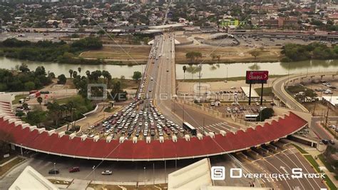 OverflightStock™ | Traffic Backup at the Border Crossing Inspection Area, Laredo, Texas, USA ...