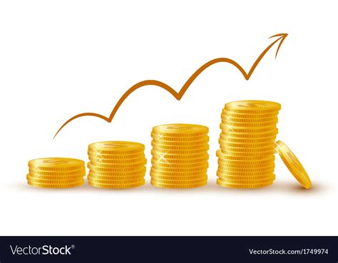 Coin stack Royalty Free Vector Image - VectorStock